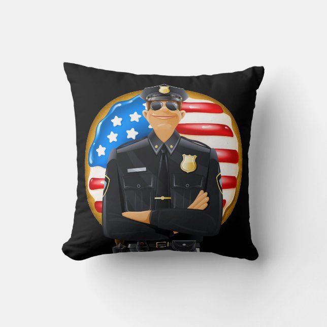 Coussin Humour de la police patriotique (Recto)