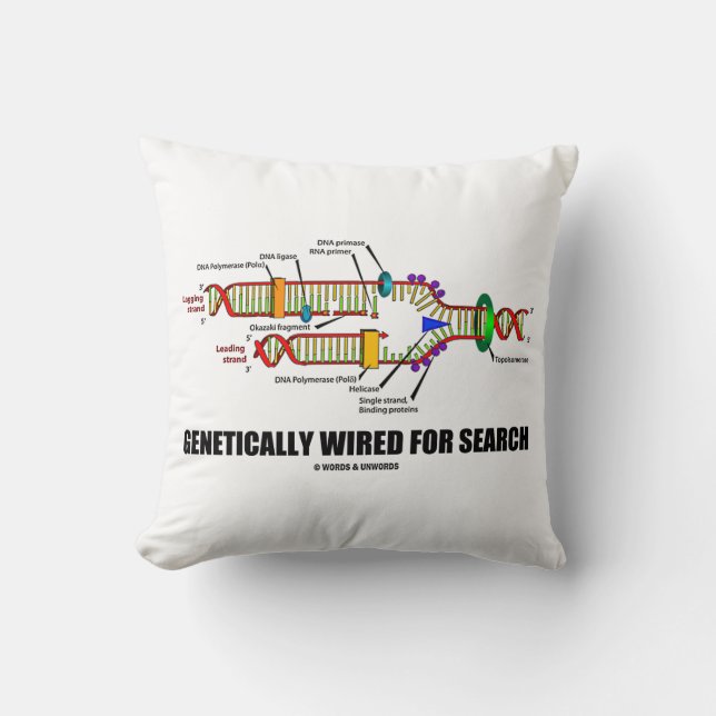 Coussin Humour De Réplication D'ADN Génétiquement Branché  (Recto)