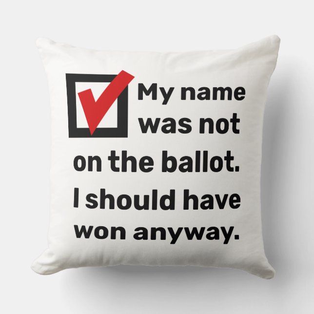 Coussin Humour des élections 2024 (Recto)