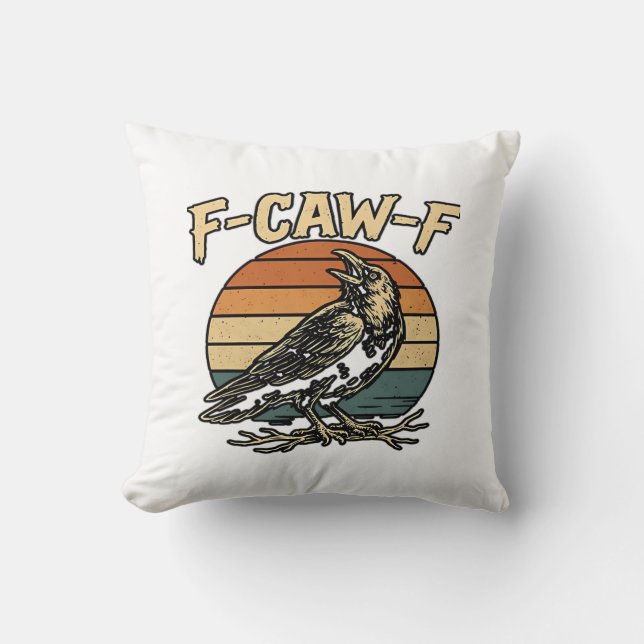 Coussin Humour gothique F Croassement F Drôle Style Créati (Recto)