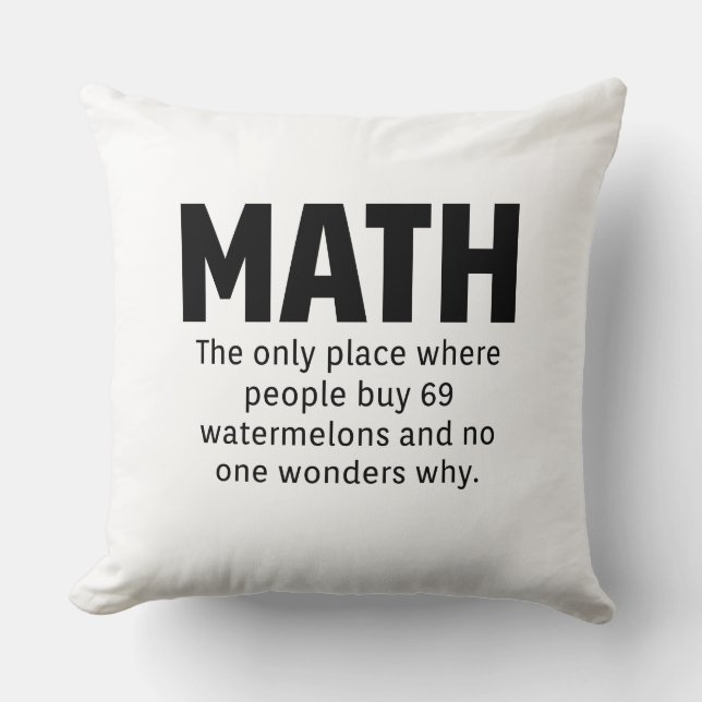 Coussin Humour mathématique (Recto)