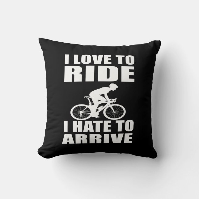 Coussin Humour VTT - Citation de cyclisme - Cyclisme drôle (Recto)