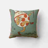 Coussin Humpty Dumpty, Comptine de Mère l'Oie Vintage (Verso)