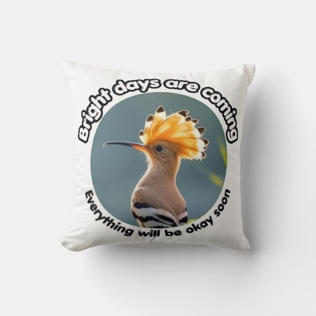 Coussin Huppe Pleine d'Espoir (Recto)