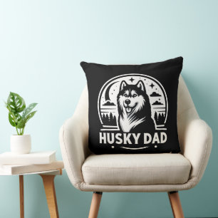 Coussin Husky Dad Gift Chien Propriétaire Sibérien Huskies
