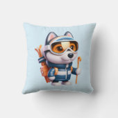 Coussin Husky le Skieur Aventureux (Verso)