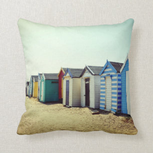 Coussin Huttes colorées de plage au soleil