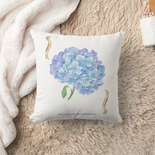 Coussin Hydrangea Bloom – Vintage Botanical Flower (Couverture)