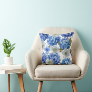Coussin Hydrangea et fleur de cerisiers