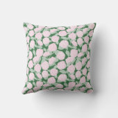 Coussin Hydrangea Florale Rose et Vert (Verso)