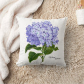 Coussin Hydrangea Lavande Fleur Botanique Personnalisée (Couverture)