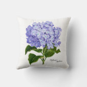 Coussin Hydrangea Lavande Florale Botanique Personnalisée (Verso)
