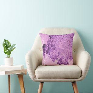 Coussin Hydrangea Limelight Rose et Noir Élégant