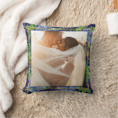 Coussin Hydrangeas Bleus Anniversaire de Mariage Photo Per (Couverture)