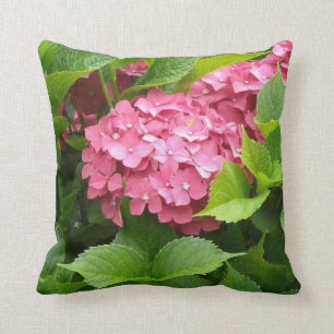 Coussin Hydrangeas Rose Foncé