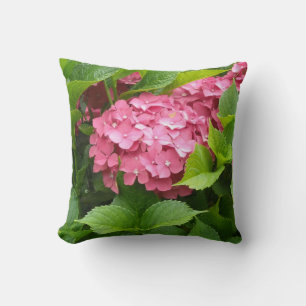 Coussin Hydrangeas Rose Foncé