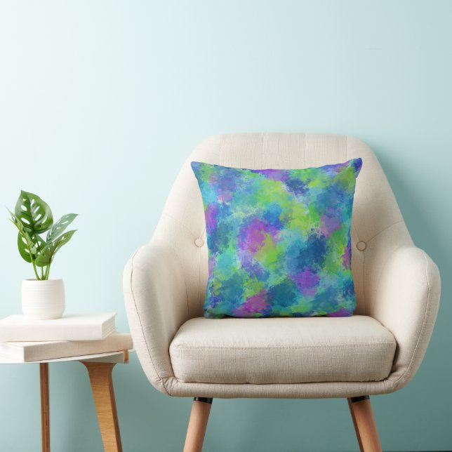 Coussin Hydrangée Abstraite (Chaise)