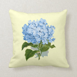Coussin Hydrangée bleue vintage