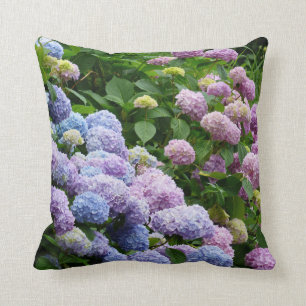 Coussin Hydrangée violette et bleue Lève l'oreiller