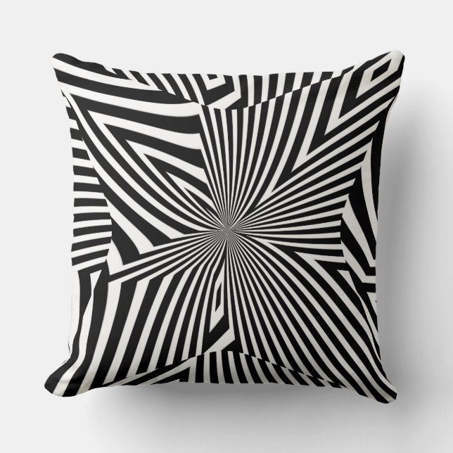 Coussin Hyper noir et blanc (Recto)