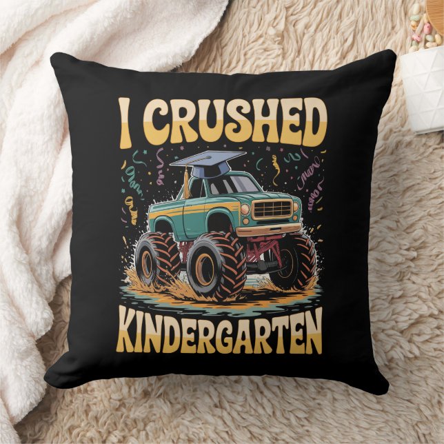 Coussin I Crushed Kindergarten Monster Truck Graduation (Couverture)