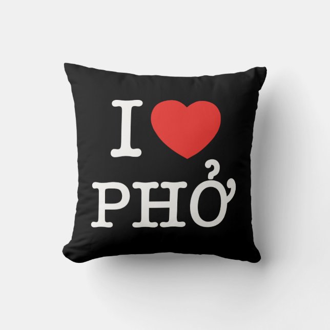 Coussin I Heart (Amour) Pho (Recto)