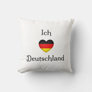 Coussin "I heart Germany" German Pride World Traveller