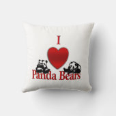 Coussin I Heart Panda Bears (Verso)