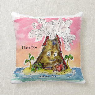 Coussin I lave vous carreau de volcan