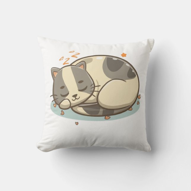 Coussin I Like Naps - Napping cat (Recto)