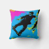 Coussin I Live To Fly - Skateboarder (Verso)