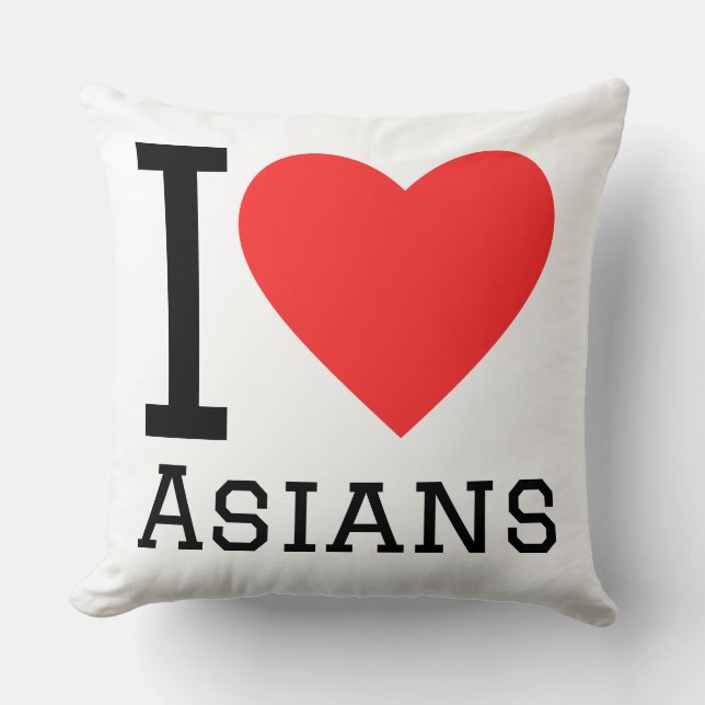 Coussin I love Asians  (Recto)