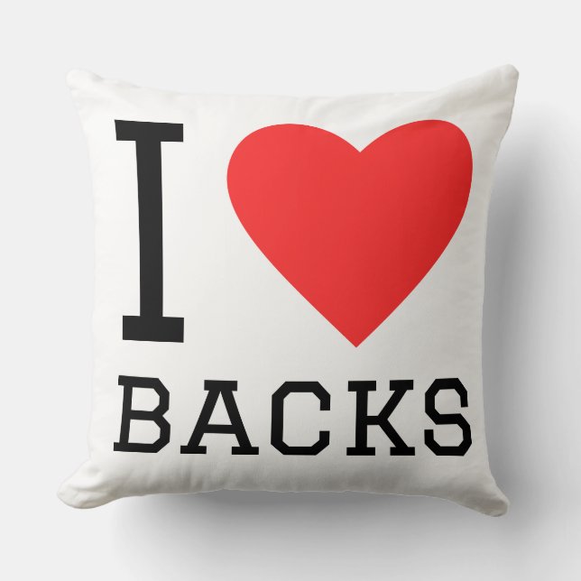 Coussin I love backs (Recto)