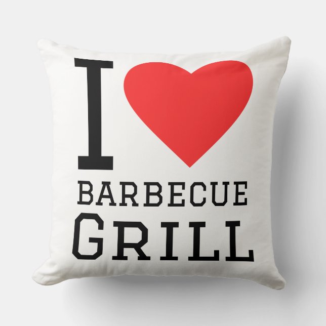 Coussin I love barbecue grill (Recto)