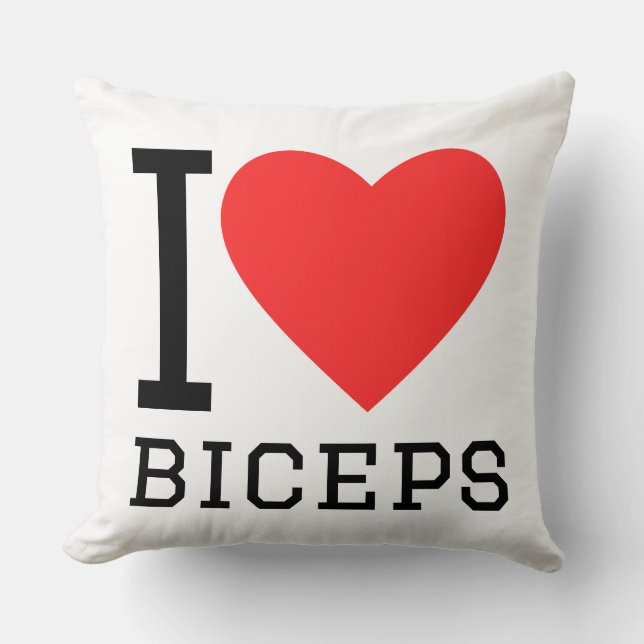 Coussin I love biceps (Recto)