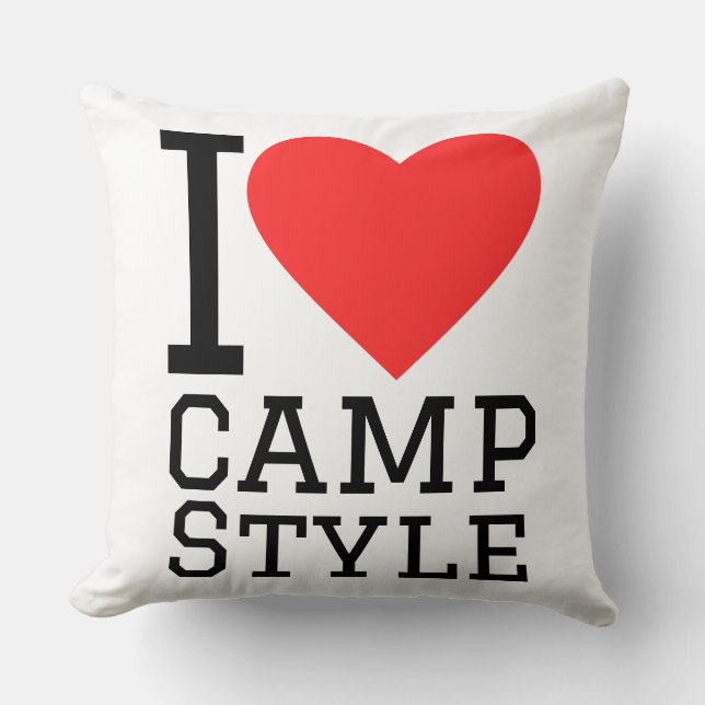Coussin I love camp style  (Recto)