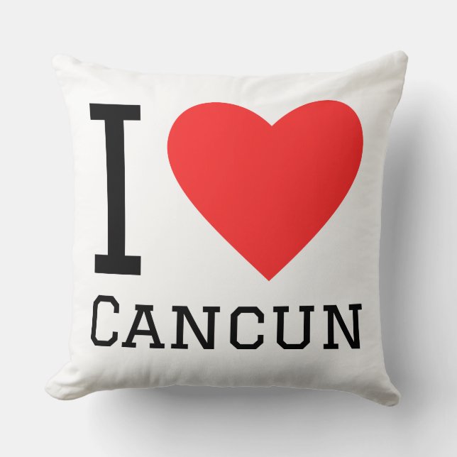 Coussin I love Cancun  (Recto)
