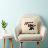 Coussin I love cats (Chaise)