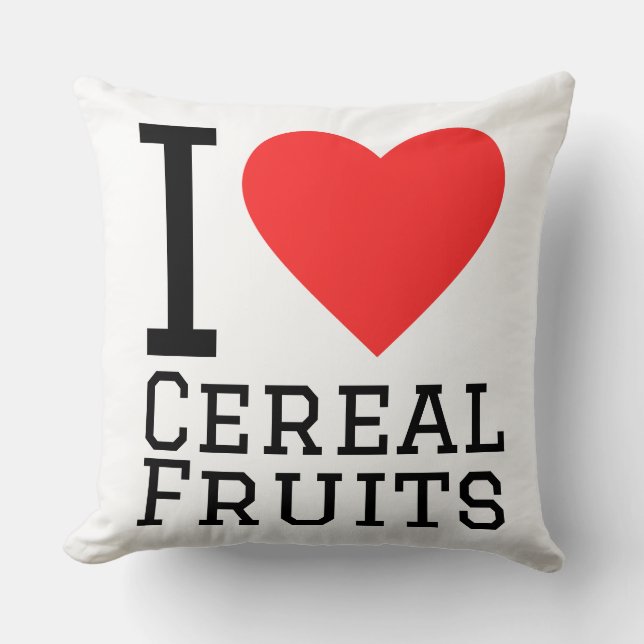 Coussin I love cereal fruits (Recto)