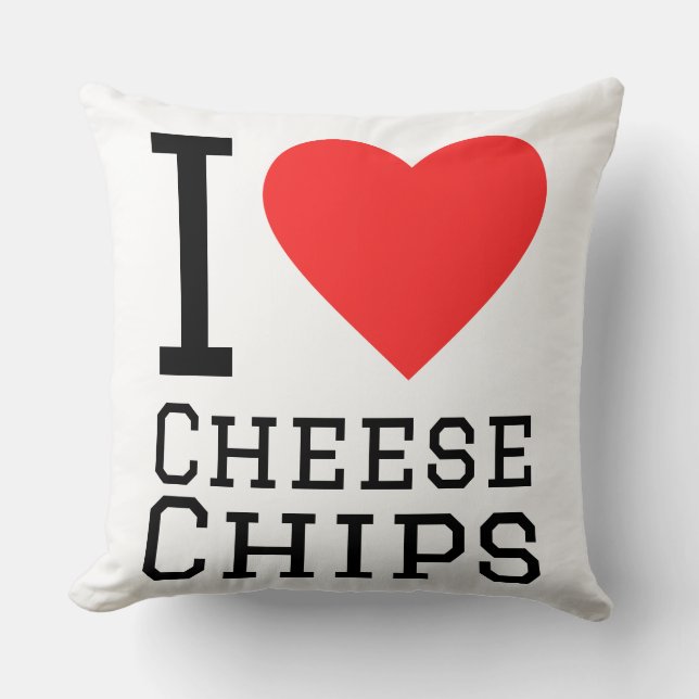Coussin I love cheese chips  (Recto)