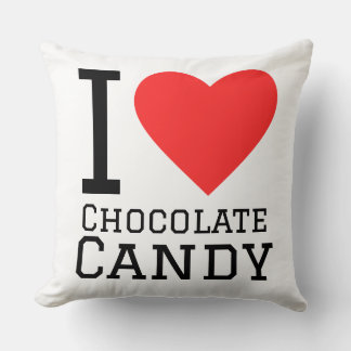 Coussin I love chocolate candy