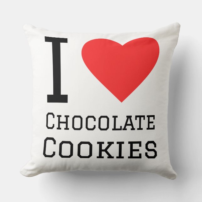 Coussin I love chocolate cookies (Recto)
