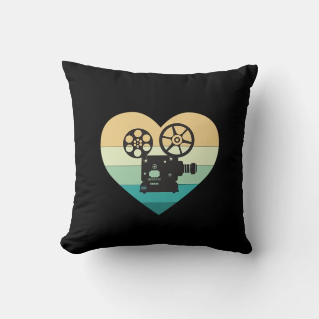 Coussin I Love Cinema Retro Projecteur de film (Recto)