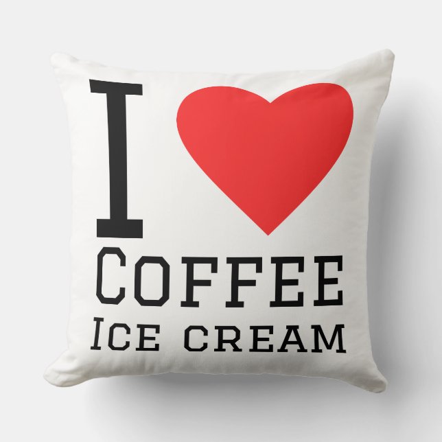 Coussin I love coffee ice cream (Recto)