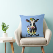 Coussin I Love Cows Sunflowers Farm Country (Chaise)
