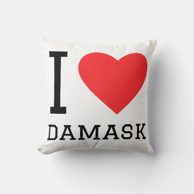 Coussin I love damask (Recto)