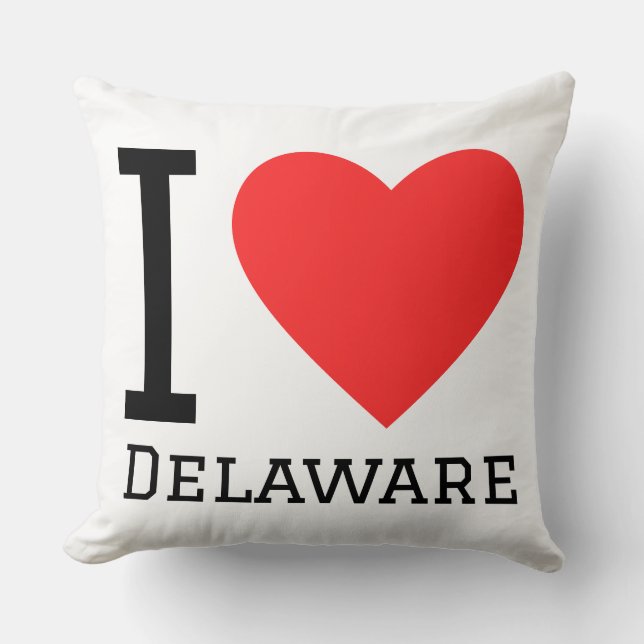 Coussin I love Delaware  (Recto)