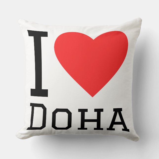 Coussin I love Doha (Recto)
