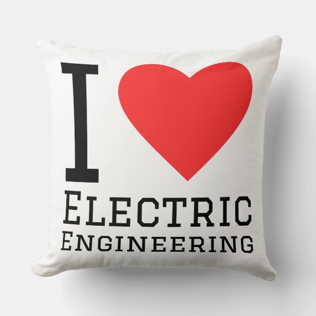 Coussin I love electric engineering  (Recto)