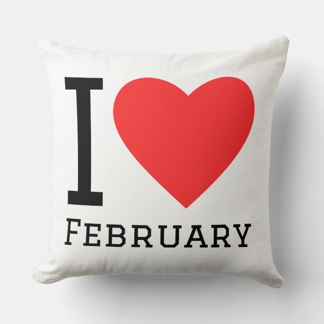 Coussin I love february (Recto)
